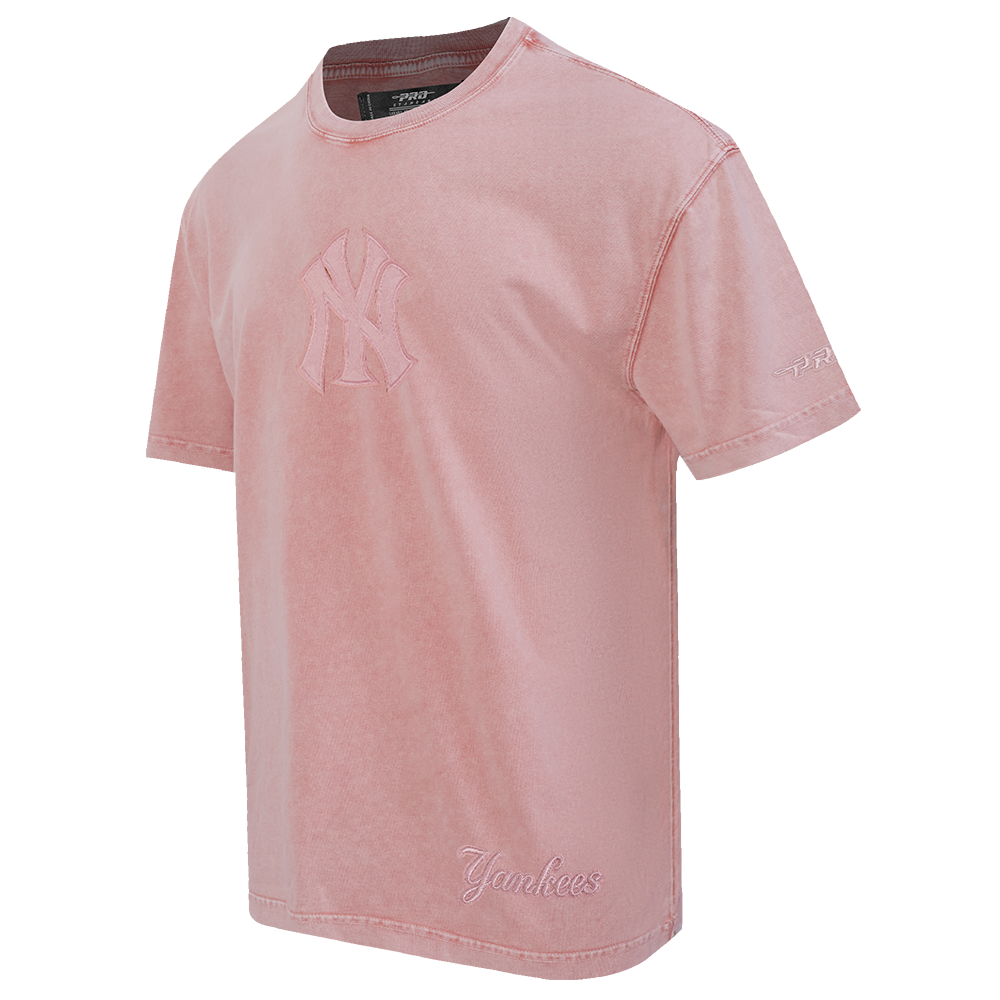 MLB NEW YORK YANKEES WASHED CLASSIC T-SHIRT À MANCHES COURTES POUR HOMME (MAUVE DÉLAVÉ)