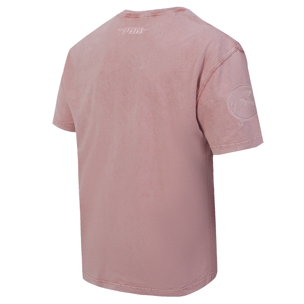 MLB NEW YORK YANKEES WASHED CLASSIC T-SHIRT À MANCHES COURTES POUR HOMME (MAUVE DÉLAVÉ)
