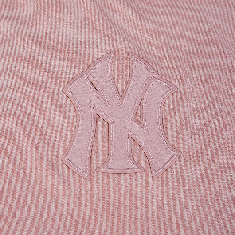 MLB NEW YORK YANKEES WASHED CLASSIC T-SHIRT À MANCHES COURTES POUR HOMME (MAUVE DÉLAVÉ)