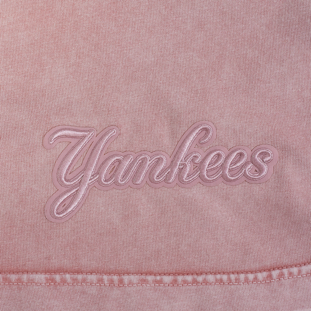 MLB NEW YORK YANKEES WASHED CLASSIC T-SHIRT À MANCHES COURTES POUR HOMME (MAUVE DÉLAVÉ)
