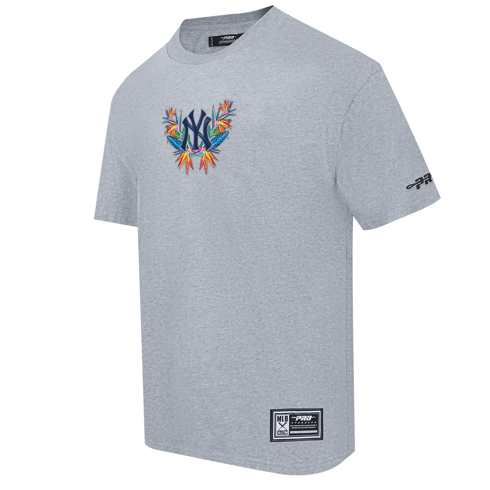 MLB NEW YORK YANKEES PARADISE HAUT À MANCHES COURTES POUR HOMME (GRIS CHINÉ FONCÉ)