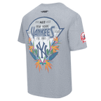 MLB NEW YORK YANKEES PARADISE HAUT À MANCHES COURTES POUR HOMME (GRIS CHINÉ FONCÉ)