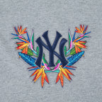 MLB NEW YORK YANKEES PARADISE HAUT À MANCHES COURTES POUR HOMME (GRIS CHINÉ FONCÉ)