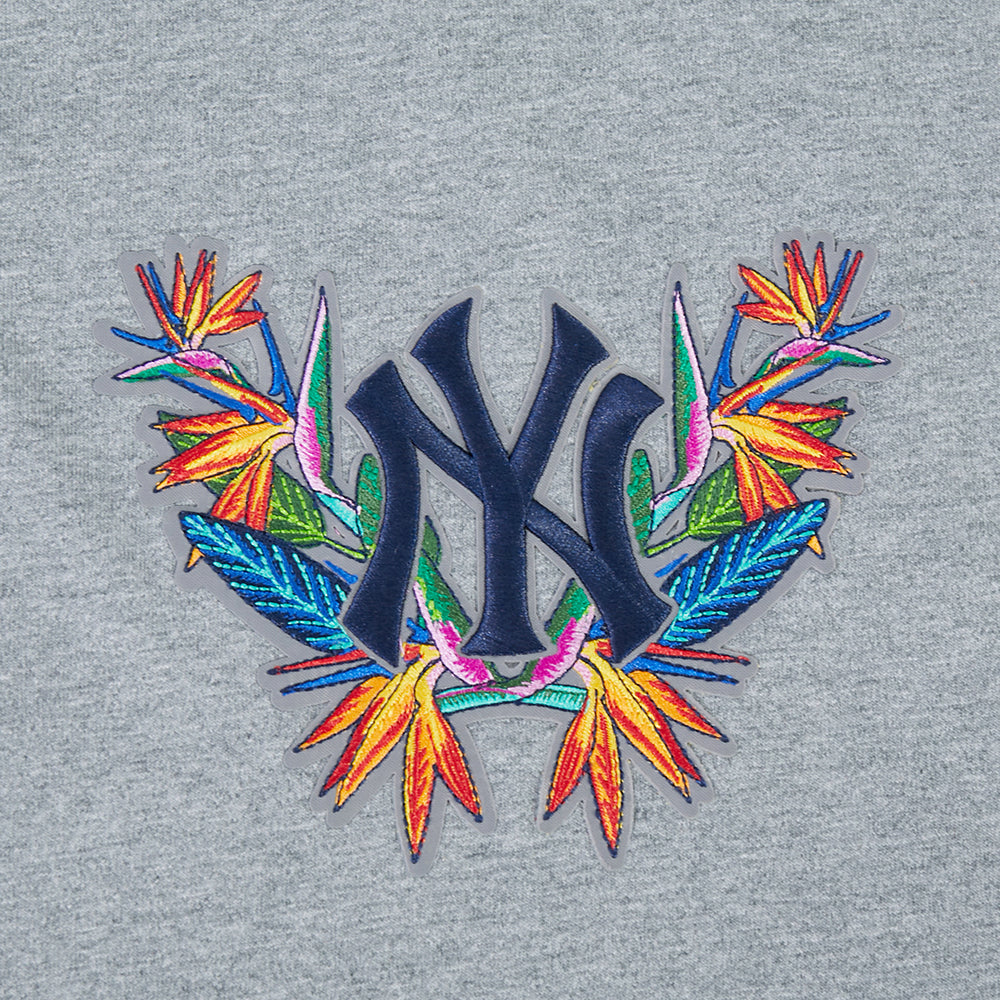 MLB NEW YORK YANKEES PARADISE HAUT À MANCHES COURTES POUR HOMME (GRIS CHINÉ FONCÉ)
