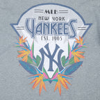 MLB NEW YORK YANKEES PARADISE HAUT À MANCHES COURTES POUR HOMME (GRIS CHINÉ FONCÉ)
