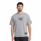 MLB NEW YORK YANKEES PARADISE HAUT À MANCHES COURTES POUR HOMME (GRIS CHINÉ FONCÉ)