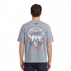 MLB NEW YORK YANKEES PARADISE HAUT À MANCHES COURTES POUR HOMME (GRIS CHINÉ FONCÉ)