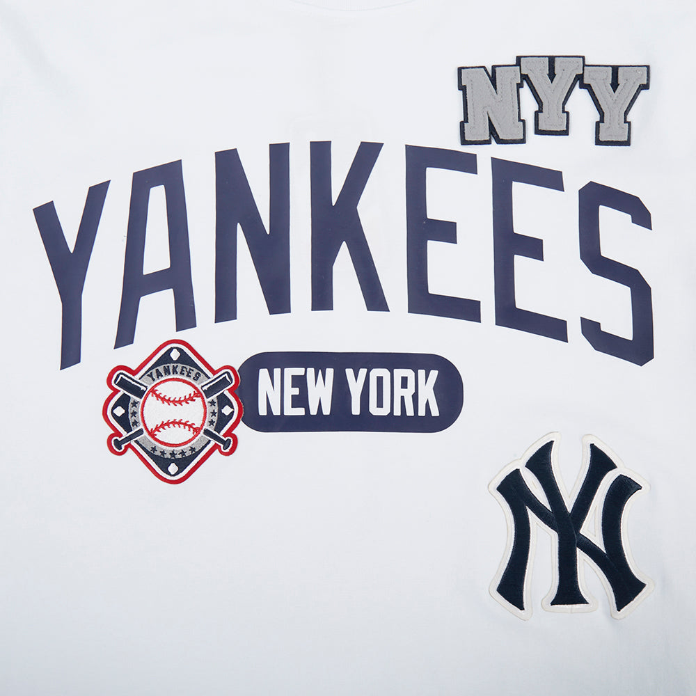 MLB NEW YORK YANKEES LETTERMAN MEN'S S/S TOP (WHITE)