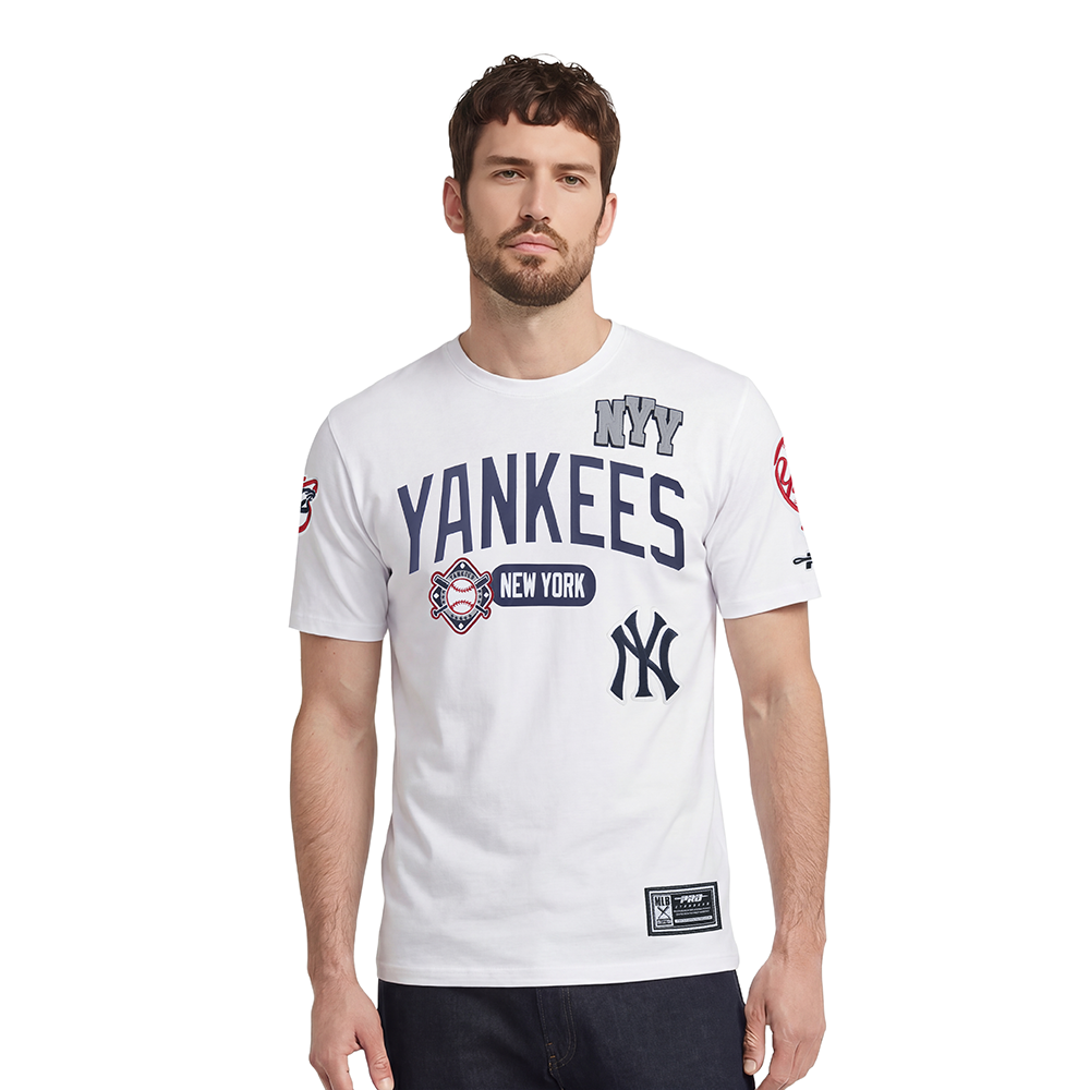 MLB NEW YORK YANKEES LETTERMAN MEN'S S/S TOP (WHITE)