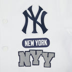MLB NEW YORK YANKEES LETTERMAN BOUTONNÉ POUR HOMME (BLANC/MARINE MINUIT)