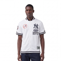 MLB NEW YORK YANKEES LETTERMAN BOUTONNÉ POUR HOMME (BLANC/MARINE MINUIT)