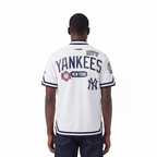 MLB NEW YORK YANKEES LETTERMAN BOUTONNÉ POUR HOMME (BLANC/MARINE MINUIT)