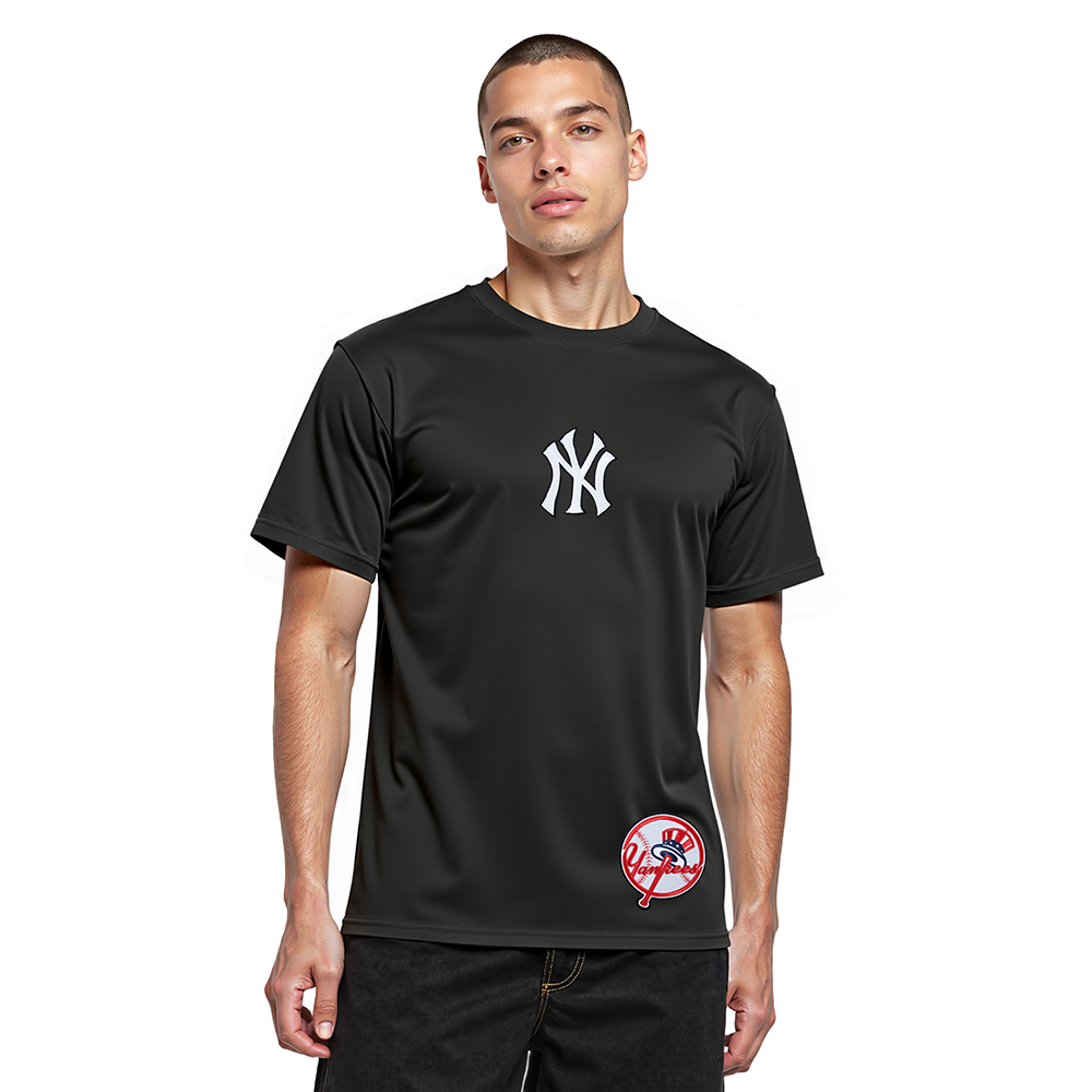 MLB NEW YORK YANKEES WINGSPAN HAUT EN JERSEY DE COTON À ÉPAULES TOMBANTES V2 POUR HOMME (NOIR)