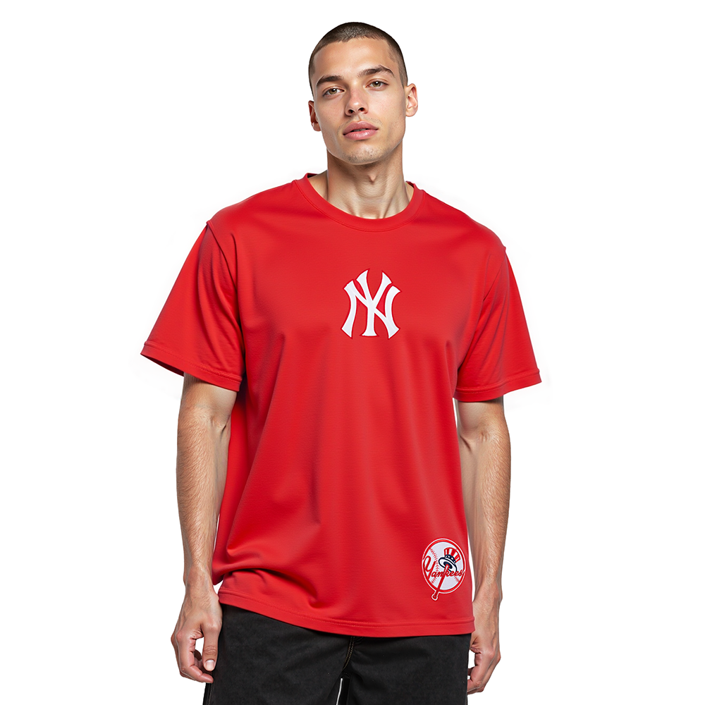 MLB NEW YORK YANKEES WINGSPAN MEN'S CJ DROP SHOULDER TOP V2 (RED)