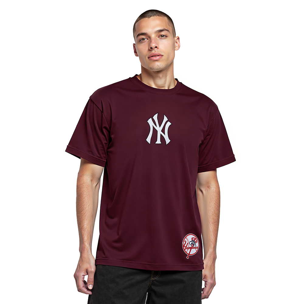 MLB NEW YORK YANKEES WINGSPAN MEN'S CJ DROP SHOULDER TOP V2 (WINE)