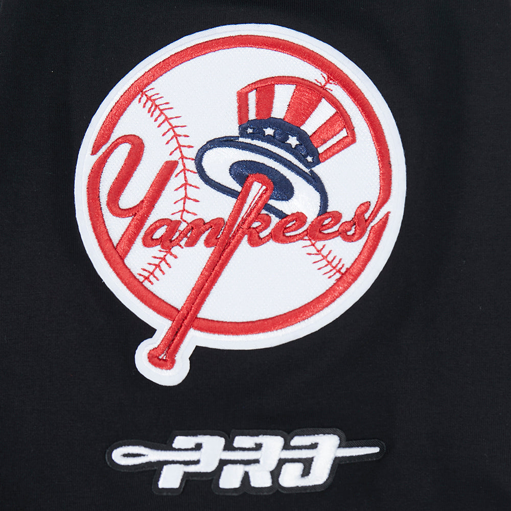 MLB NEW YORK YANKEES CLASSIC CHENILLE HAUT EN JERSEY SIMPLE POUR HOMME (NOIR)