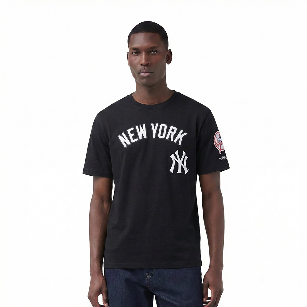 MLB NEW YORK YANKEES CLASSIC CHENILLE HAUT EN JERSEY SIMPLE POUR HOMME (NOIR)
