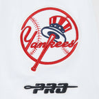 MLB NEW YORK YANKEES CLASSIC CHENILLE HAUT EN JERSEY SIMPLE POUR HOMME (BLANC)