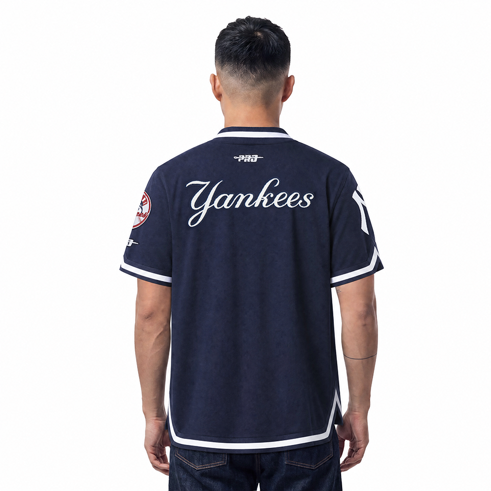 MLB NEW YORK YANKEES CLASSIC CHENILLE HAUT POUR HOMME (MARINE MINUIT)