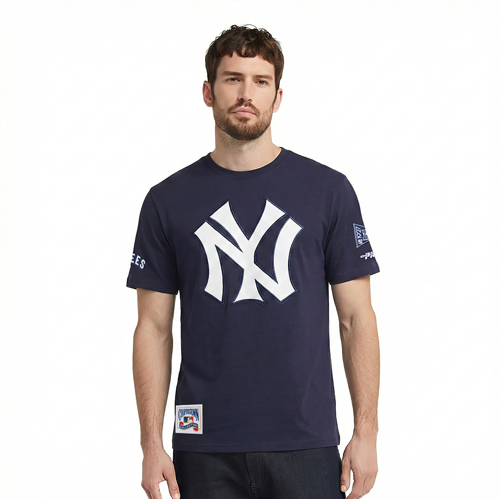 MLB NEW YORK YANKEES RETRO CLASSICS HAUT EN JERSEY SIMPLE POUR HOMME (MARINE MINUIT)