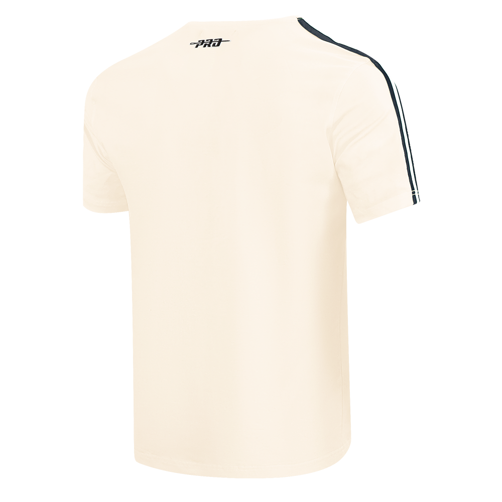 MLB NEW YORK YANKEES RETRO CLASSICS HAUT EN JERSEY SIMPLE À BANDES POUR HOMME (COQUILLE D'ŒUF/MARINE MINUIT)