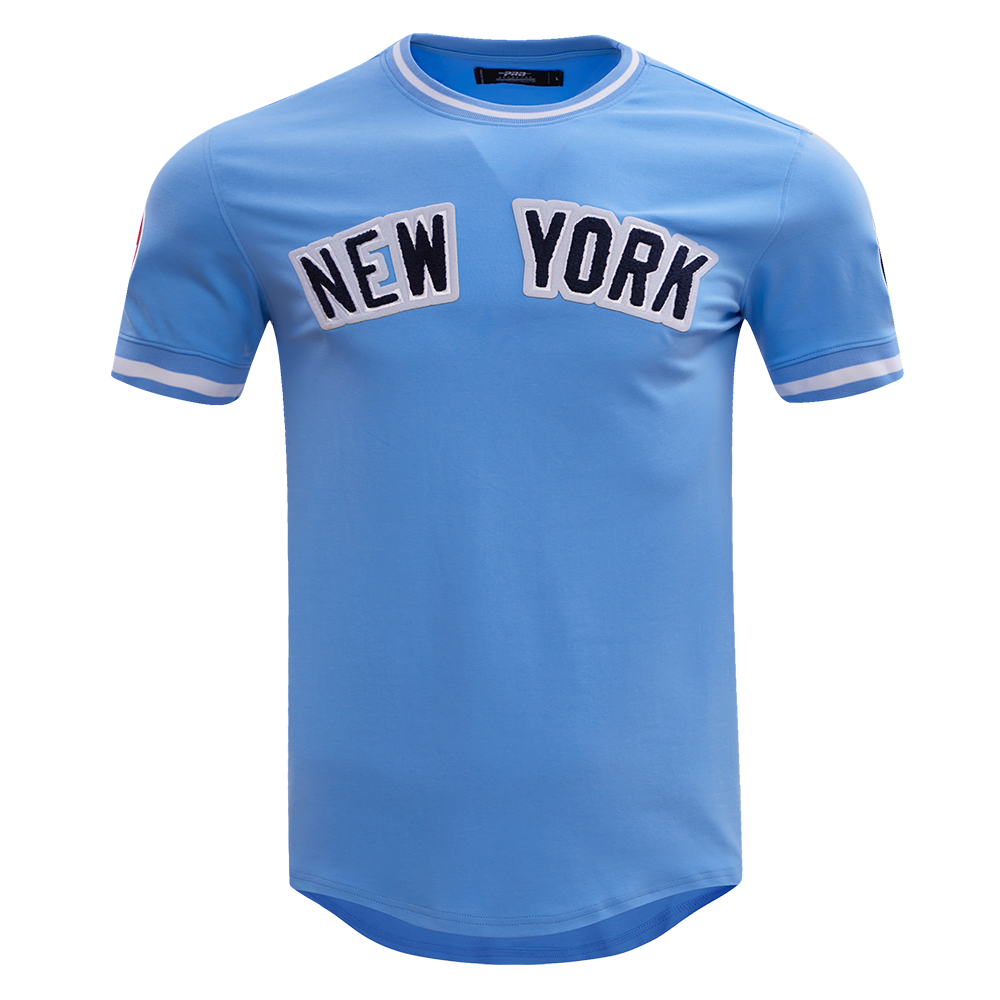 MLB NEW YORK YANKEES CLASSIC CHENILLE HAUT POUR HOMME (BLEU UNIVERSITÉ)