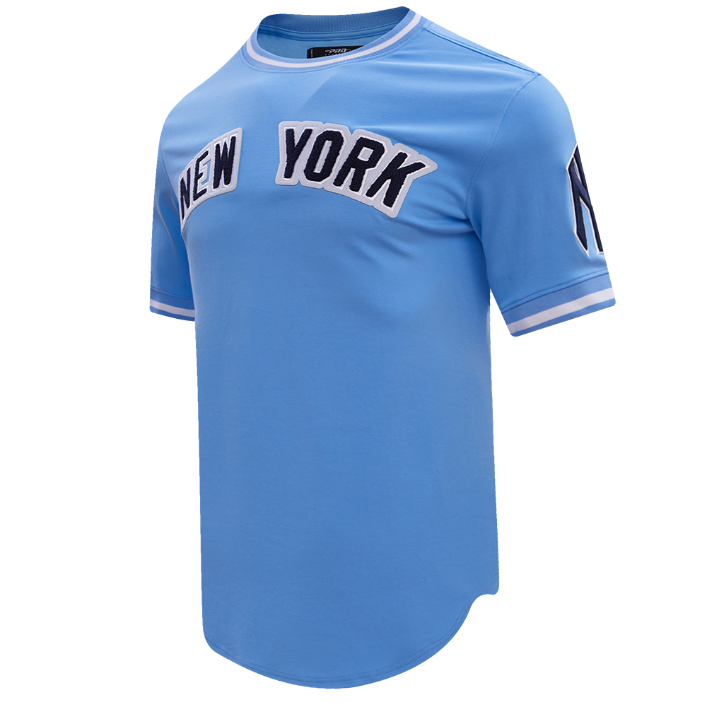 MLB NEW YORK YANKEES CLASSIC CHENILLE HAUT POUR HOMME (BLEU UNIVERSITÉ)