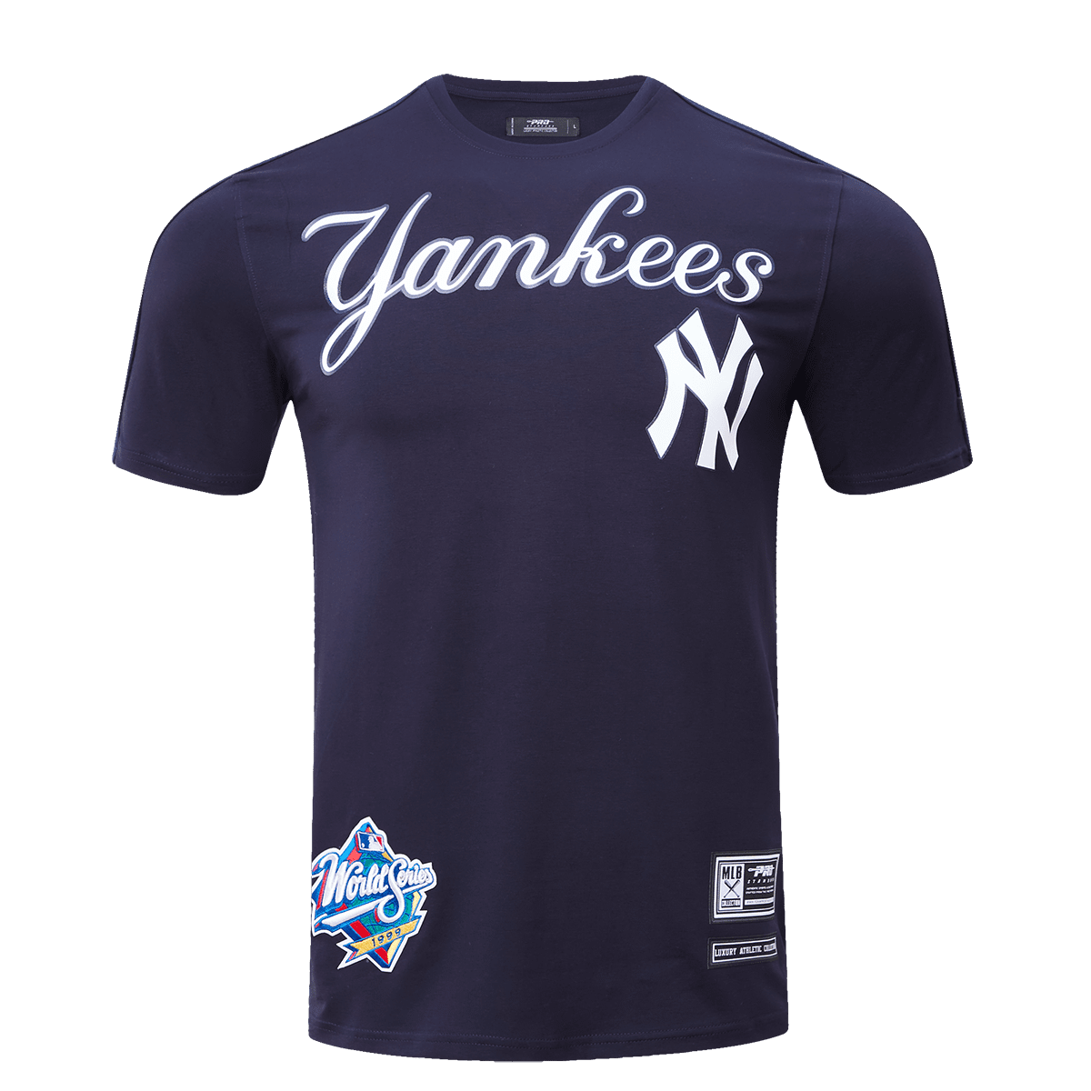 MLB NEW YORK YANKEES HAUT PRO TEAM À BANDES ET À LOGO POUR HOMME (MARINE MINUIT)