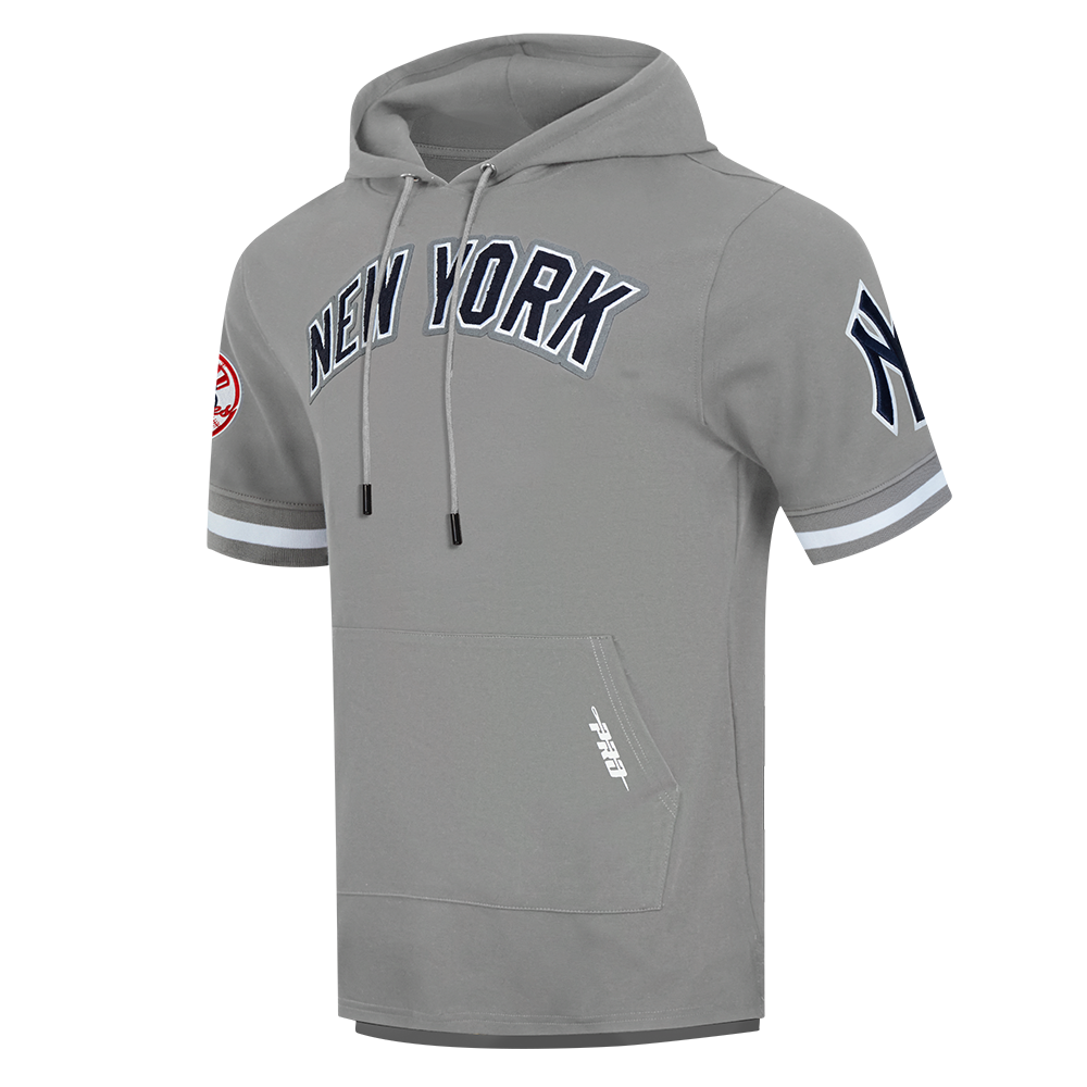 MLB NEW YORK YANKEES CLASSIC CHENILLE MEN'S PULLOVER HOODIE  (GRAY)