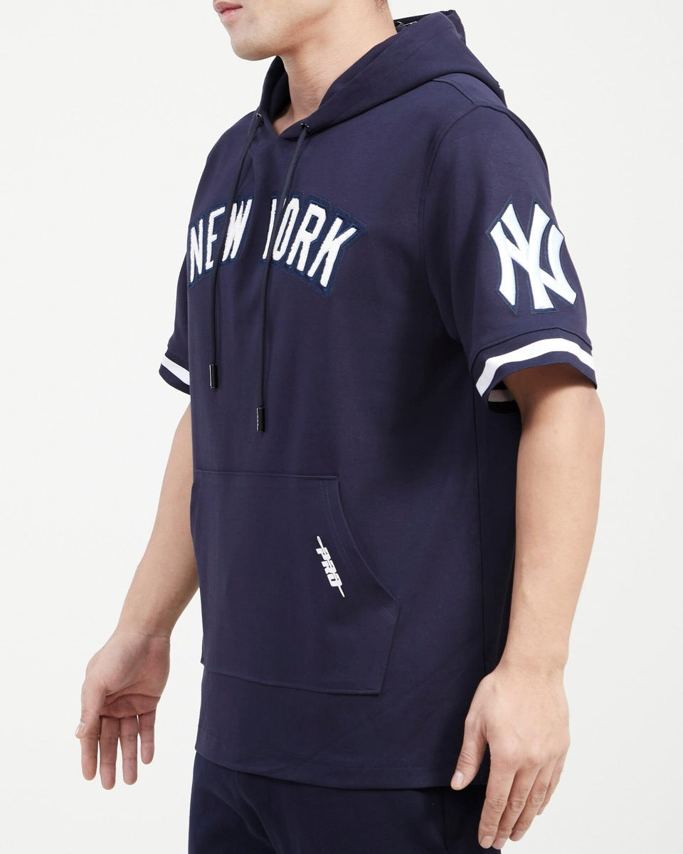 MLB NEW YORK YANKEES CLASSIC CHENILLE MEN'S PULLOVER HOODIE  (MIDNIGHT NAVY)