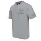 MLB NEW YORK YANKEES NEUTRAL HAUT EN JERSEY DE COTON À ÉPAULES TOMBANTES POUR HOMME (GRIS CHINÉ FONCÉ)