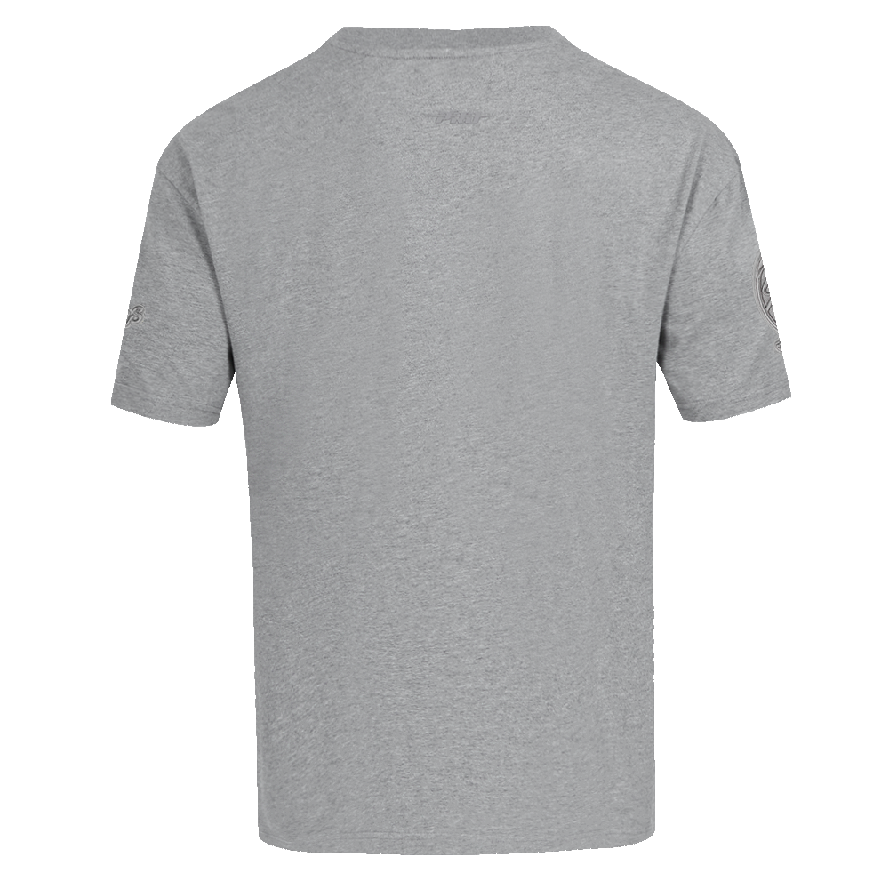 MLB NEW YORK YANKEES NEUTRAL HAUT EN JERSEY DE COTON À ÉPAULES TOMBANTES POUR HOMME (GRIS CHINÉ FONCÉ)