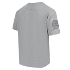 MLB NEW YORK YANKEES NEUTRAL HAUT EN JERSEY DE COTON À ÉPAULES TOMBANTES POUR HOMME (GRIS CHINÉ FONCÉ)