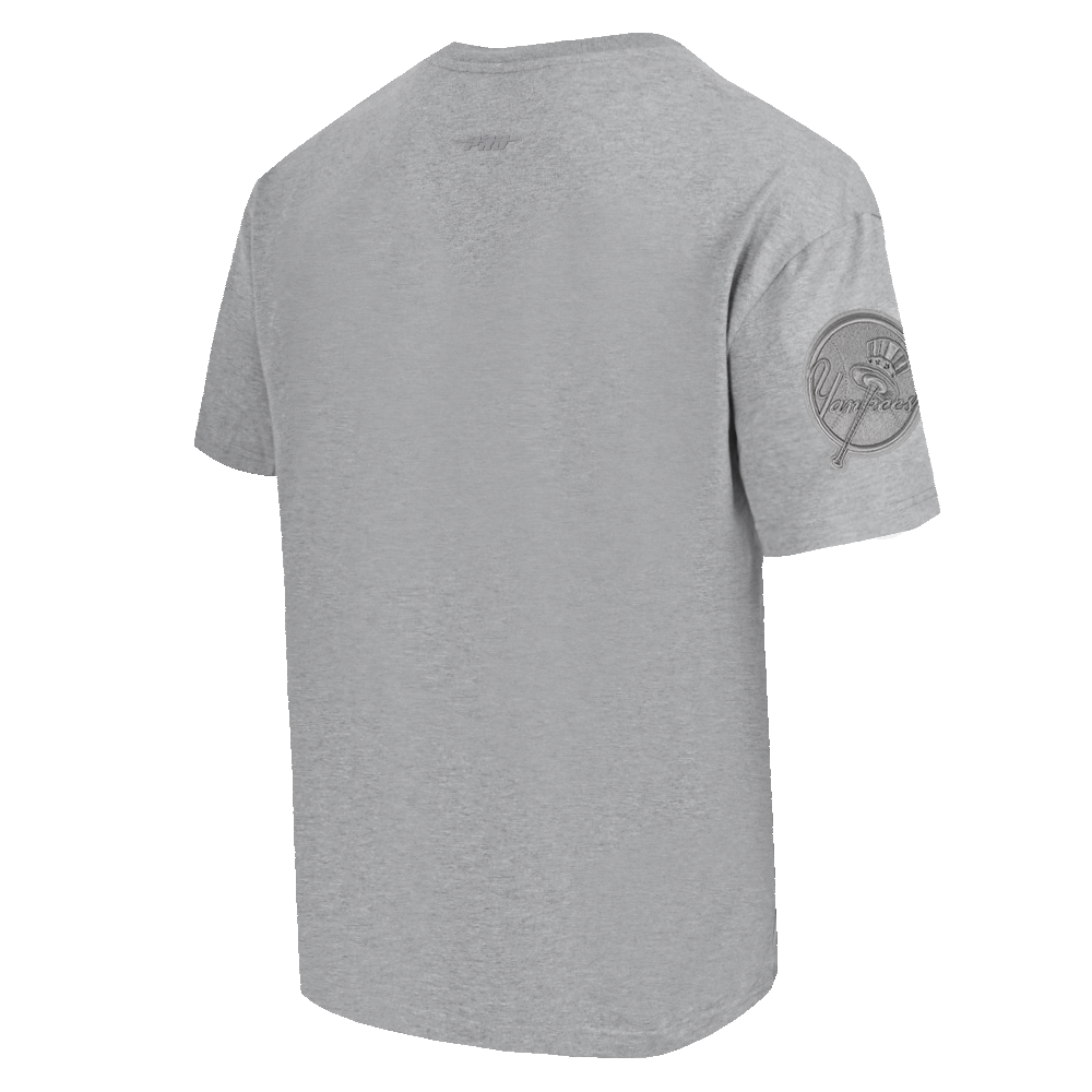 MLB NEW YORK YANKEES NEUTRAL HAUT EN JERSEY DE COTON À ÉPAULES TOMBANTES POUR HOMME (GRIS CHINÉ FONCÉ)