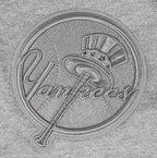 MLB NEW YORK YANKEES NEUTRAL HAUT EN JERSEY DE COTON À ÉPAULES TOMBANTES POUR HOMME (GRIS CHINÉ FONCÉ)
