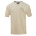 MLB NEW YORK YANKEES NEUTRAL HAUT À ÉPAULES TOMBANTES POUR HOMME (TAUPE)