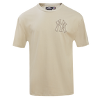 MLB NEW YORK YANKEES NEUTRAL HAUT À ÉPAULES TOMBANTES POUR HOMME (TAUPE)
