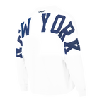 MLB NEW YORK YANKEES WINGSPAN HAUT À MANCHES LONGUES ET À ÉPAULES TOMBANTES V2 POUR HOMME (BLANC)
