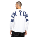 MLB NEW YORK YANKEES WINGSPAN HAUT À MANCHES LONGUES ET À ÉPAULES TOMBANTES V2 POUR HOMME (BLANC)