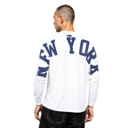 MLB NEW YORK YANKEES WINGSPAN HAUT À MANCHES LONGUES ET À ÉPAULES TOMBANTES V2 POUR HOMME (BLANC)