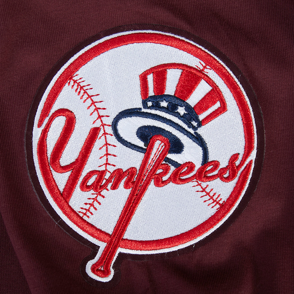 MLB NEW YORK YANKEES WINGSPAN HAUT À MANCHES LONGUES ET À ÉPAULES TOMBANTES V2 POUR HOMME (LIE-DE-VIN)