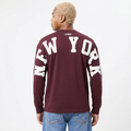 MLB NEW YORK YANKEES WINGSPAN HAUT À MANCHES LONGUES ET À ÉPAULES TOMBANTES V2 POUR HOMME (LIE-DE-VIN)