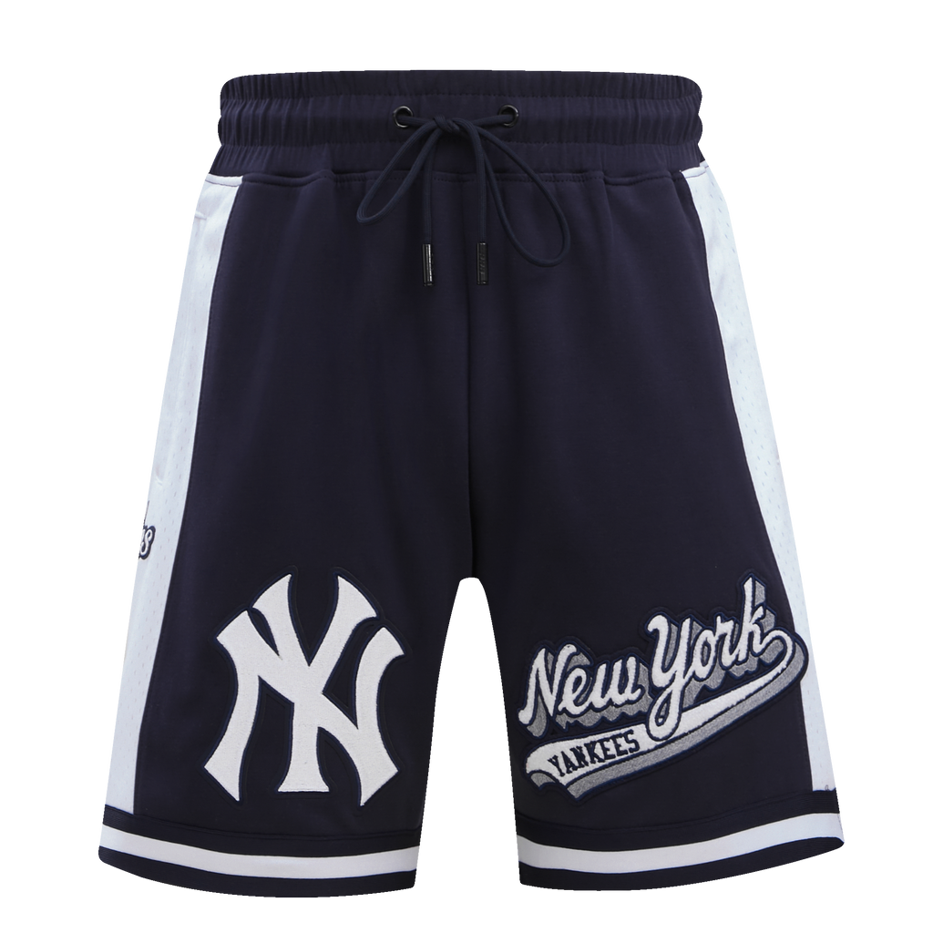 MLB NEW YORK YANKEES SCRIPT TAIL SHORT EN MAILLE DOUBLE 2.0 POUR HOMME (MARINE MINUIT)