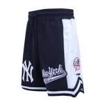 MLB NEW YORK YANKEES SCRIPT TAIL SHORT EN MAILLE DOUBLE 2.0 POUR HOMME (MARINE MINUIT)