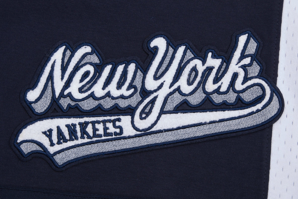 MLB NEW YORK YANKEES SCRIPT TAIL SHORT EN MAILLE DOUBLE 2.0 POUR HOMME (MARINE MINUIT)