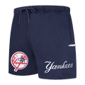 MLB NEW YORK YANKEES SOUVENIR SHORT EN FILET POUR HOMME (GRIS)