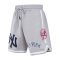 MLB NEW YORK YANKEES CLASSIC CHENILLE SHORT POUR HOMME (GRIS)