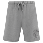 MLB NEW YORK YANKEES NEUTRAL SHORT EN MOLLETON POUR HOMME (GRIS CHINÉ FONCÉ)