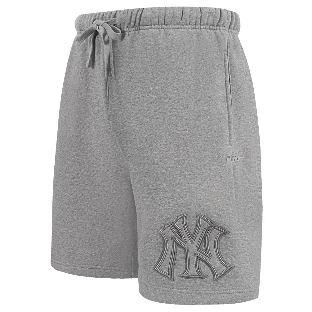 MLB NEW YORK YANKEES NEUTRAL SHORT EN MOLLETON POUR HOMME (GRIS CHINÉ FONCÉ)