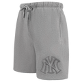 MLB NEW YORK YANKEES NEUTRAL SHORT EN MOLLETON POUR HOMME (GRIS CHINÉ FONCÉ)